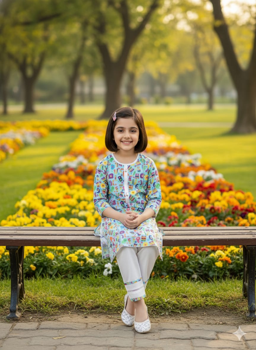 Fun & Vibrant Cotton Kurta Set